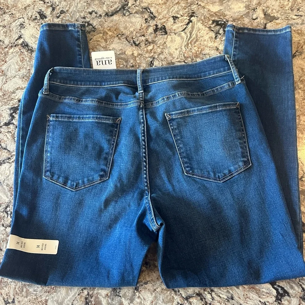 A.N.A. Mid-Rise Jeggings Size 14 New Indigo Blue Jeans - Picture 9 of 10